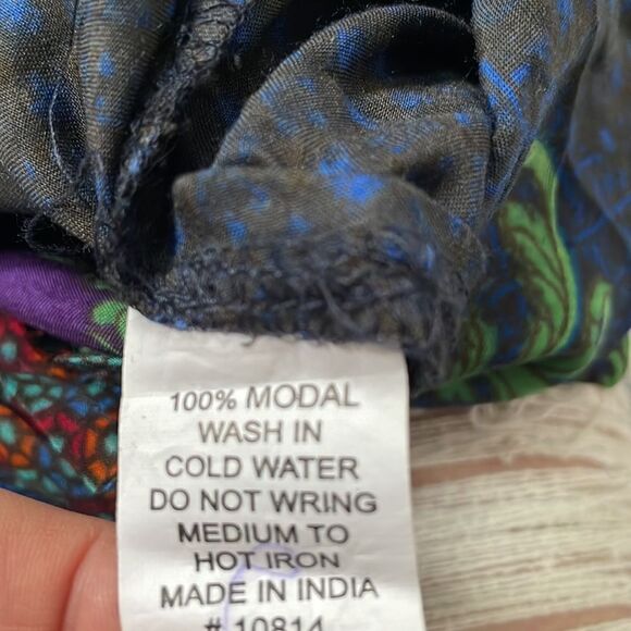 BIBA Bohemian Traditional Indian Long Sleeve Dress w/Floral Designs (Size: 8) - Picture 7 of 15